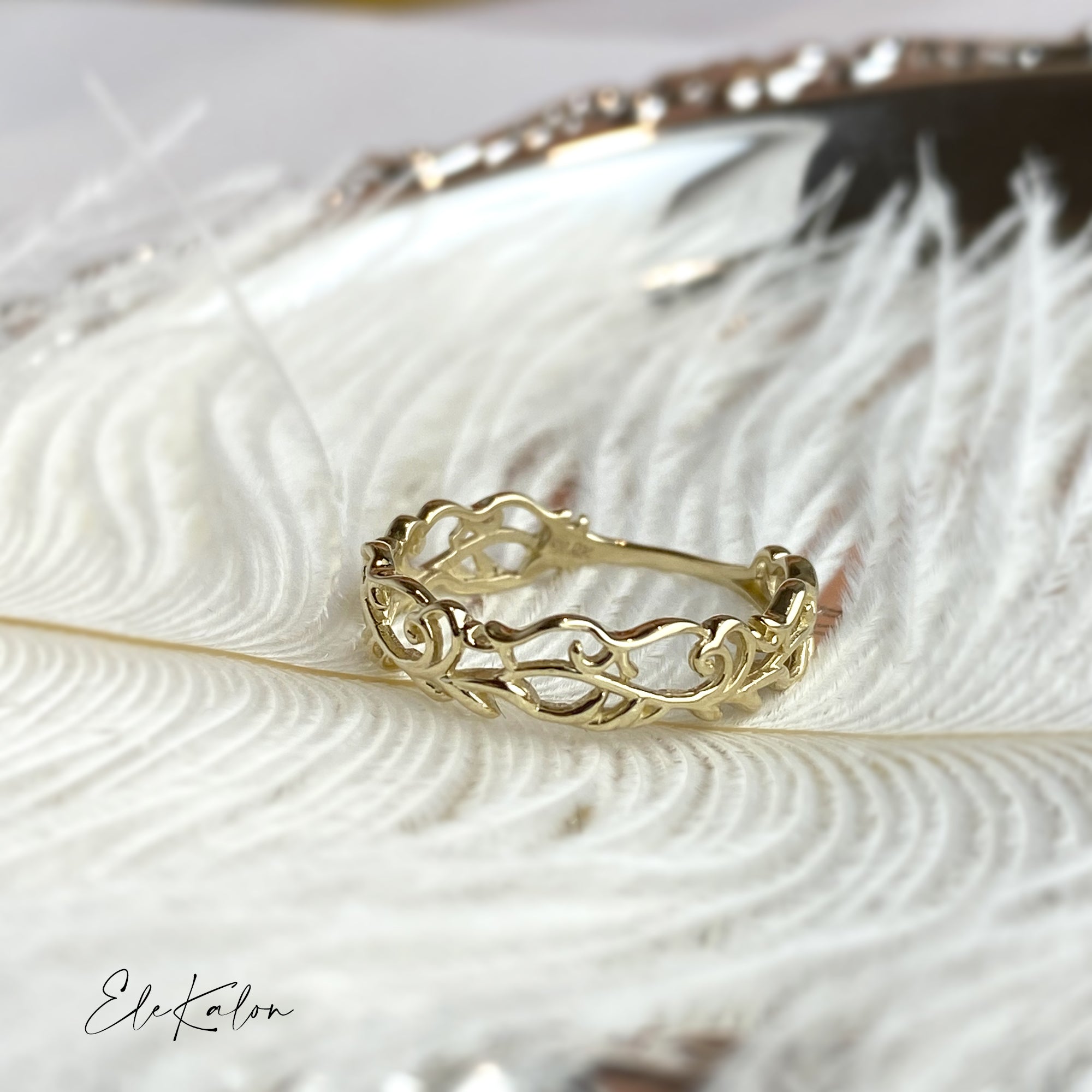Unique Leaf Engagement Ring Rose Gold Leaf Ring Marquise Shaped Moissanite  Wedding Ring Art Deco Moissanite Ring Dainty Leaf Ring - Etsy